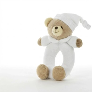 Sonaglio Tato Nanan Peluche Sonoro per Neonati in Cotone