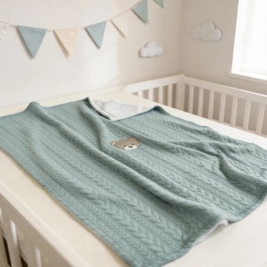 Coperta Treccia - Sherpa Teddy Coccolissimi per Culla e Lettino