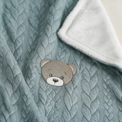 Coperta Treccia - Sherpa Teddy Coccolissimi per Culla e Lettino