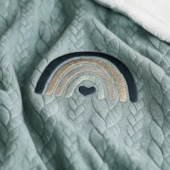Coperta Treccia Sherpa Rainbow Coccolissimi per Culla e Lettino
