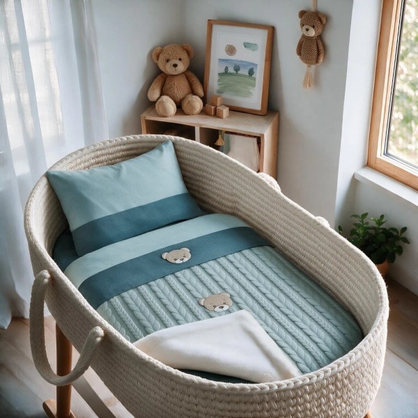 Coordinato Treccia Sherpa Teddy Coccolissimi – Set Carrozzina