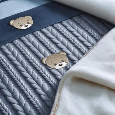 Coordinato Treccia Sherpa Teddy Coccolissimi – Set Carrozzina