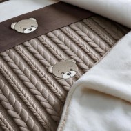 Coordinato Treccia Sherpa Teddy Coccolissimi – Set Carrozzina