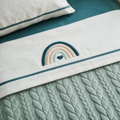 Coordinato Treccia Sherpa Rainbow Coccolissimi – Set Carrozzina