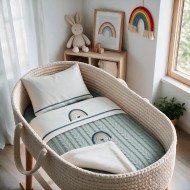 Coordinato Treccia Sherpa Rainbow Coccolissimi – Set Carrozzina