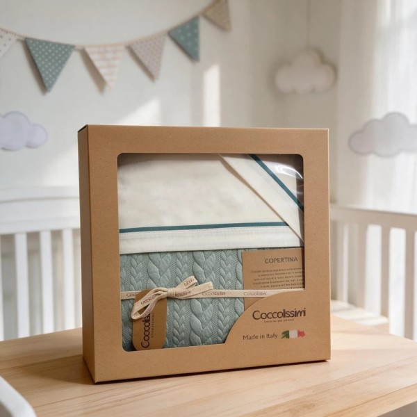 Coordinato Treccia Sherpa Linear Coccolissimi – Set Carrozzina