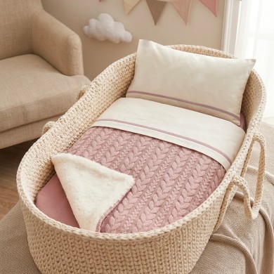 Coordinato Treccia Sherpa Linear Coccolissimi – Set Carrozzina
