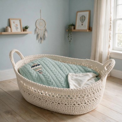 Coperta Treccia Bamboo Balloon Coccolissimi – Coperta culla e lettino