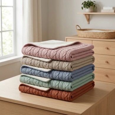 Coperta Treccia Bamboo Linear Coccolissimi – Coperta Neonato