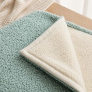 Coperta Fluffy Sherpa Teddy Coccolissimi Coperta carrozzina e lettino