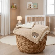 Coperta Fluffy Sherpa Teddy Coccolissimi Coperta carrozzina e lettino