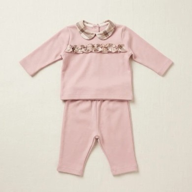 Completo 2 Pezzi in Felpa 100% Cotone per Neonata - Coccolissimi Chic