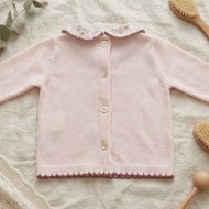 Completo 2 Pezzi Bambina Abitino Verde Salvia e Maglia Rosa