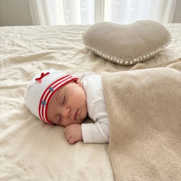 Set Cappellino e Babbucce Neonato Palla Pallina in 100% cotone