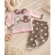 Completo 2 Pezzi Neonato Filo 100% Cotone 52 cm