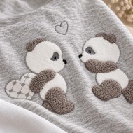 Coperta in Jersey 100% Cotone per Carrozzina Palla Pallina Pandino