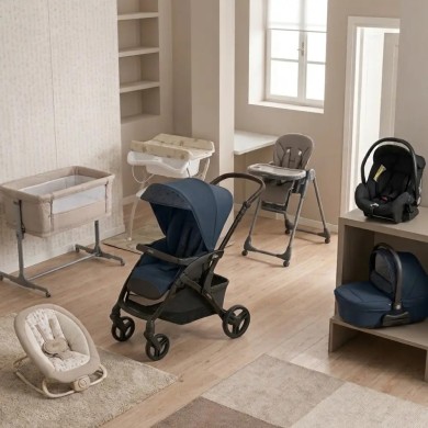 Kit Fantasy – Kit Nascita Completo Trio, Culla, Fasciatoio e Pappa