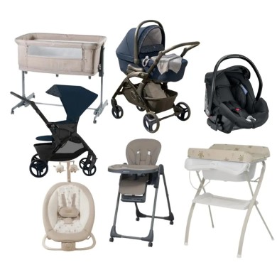 Kit Fantasy – Kit Nascita Completo Trio, Culla, Fasciatoio e Pappa