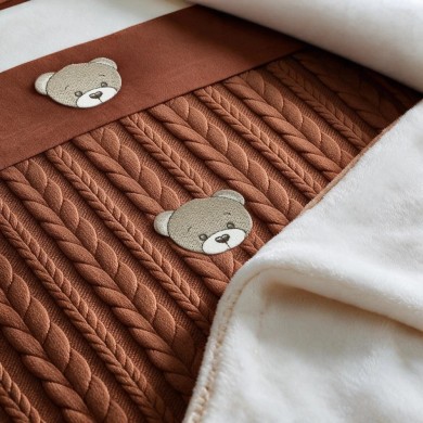 Coordinato Treccia Sherpa Teddy Coccolissimi – Set Carrozzina
