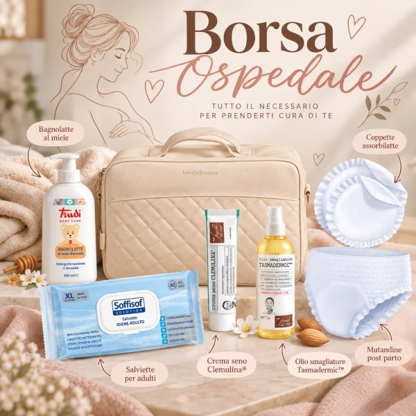 Borsa ospedale – Kit Parto Mamma Completo per la Degenza