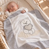 Coperta in jersey per carrozzina Teddy Innamorato
