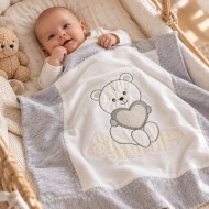 Coperta in jersey per carrozzina Teddy Innamorato