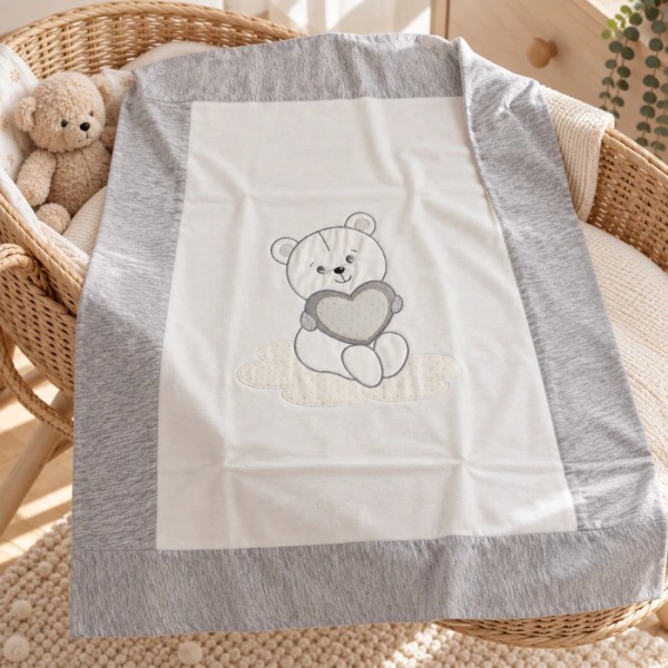 Coperta in jersey per carrozzina Teddy Innamorato