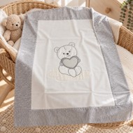 Coperta in jersey per carrozzina Teddy Innamorato