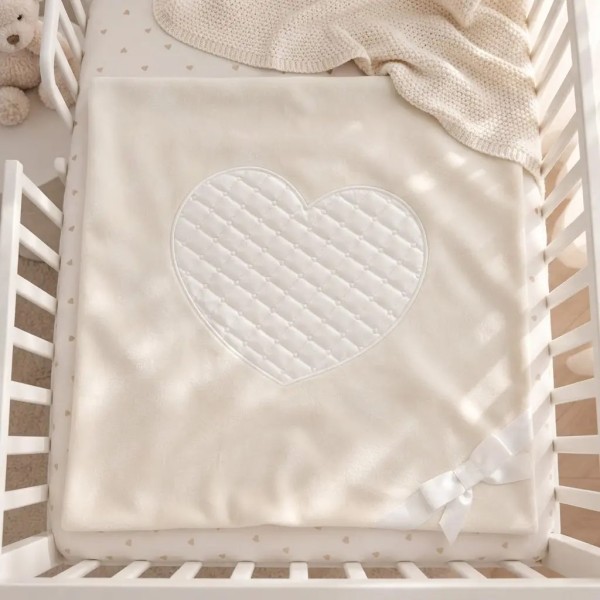 Copertina in Pile per Carrozzina "Cuore" Palla Pallina