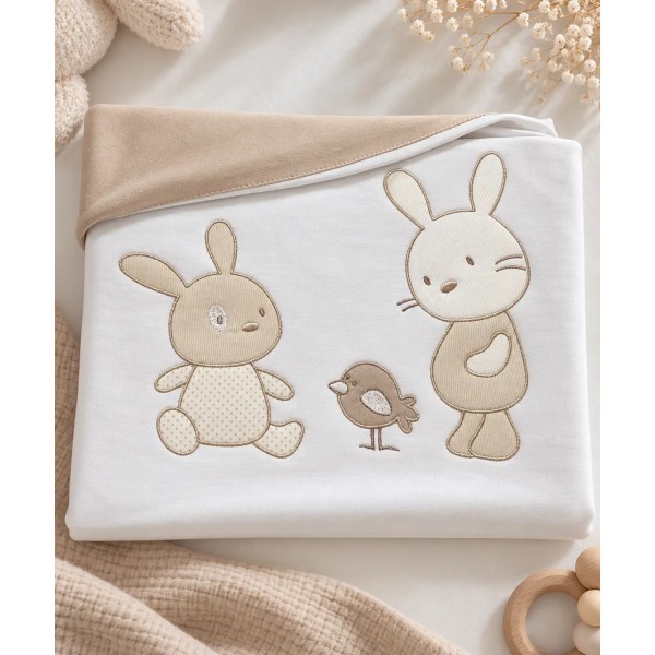 Copertina carrozzina Little Farm 70x90 cm in jersey 100% cotone