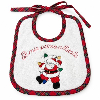 Bavaglino neonato "Il mio primo Natale" Palla Pallina Cotone
