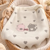 Coperta in Filo Gattine Palla Pallina | Lana Neonato