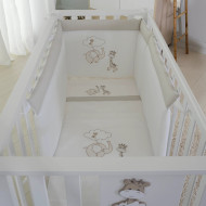 Paracolpi + Piumino sfoderabile + Set lenzuola 3pz per Lettino Compact fiancoletto e Next2Me Forever Dolce safari Coccolissimi