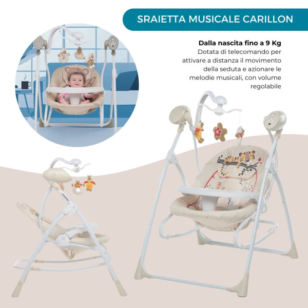 Kit Comfort: trio tic to, sdraietta e seggiolone pappa