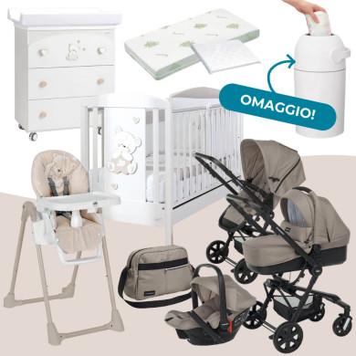 Kit Supreme con cameretta Timmy con Trio Up3 Foppapedretti, Pappananna