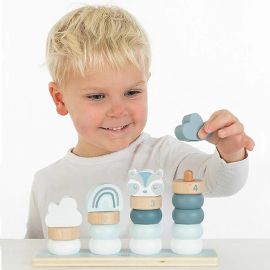 Anelli Impilabili in Legno - Quattro Torri Crescenti