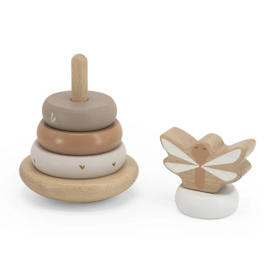 Torre anelli impilabili in legno per bambini – Label Label