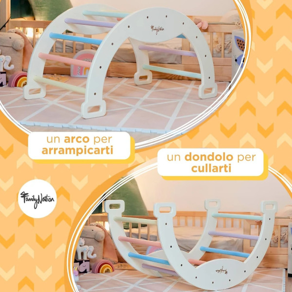 Arco Montessori Rainbow - Sviluppa Equilibrio e Agilità - Family Natio