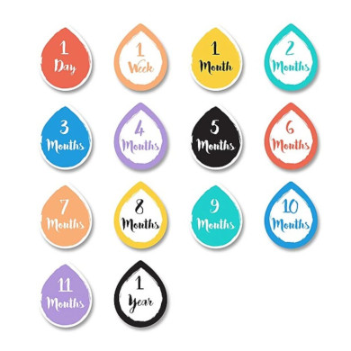 Kit Primo Anno - Tappeto complimese in Mussola di Cotone + 14 Cards