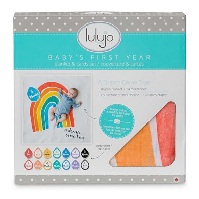 Kit Primo Anno - Tappeto complimese in Mussola di Cotone + 14 Cards