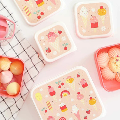 Set 4 Contenitori Porta Pranzo e Porta Merenda - A Little Lovely Compa