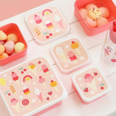 Set 4 Contenitori Porta Pranzo e Porta Merenda - A Little Lovely Compa