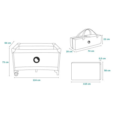 Lettino da viaggio trasformabile in box 2in1 modello Stefi - Lionelo