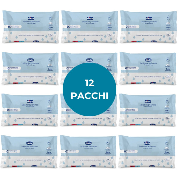 Multipack Gran Risparmio - 864 Salviettine Detergenti Chicco (12 pacchi da 72pz)