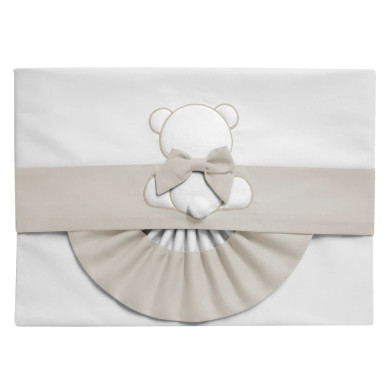 Set lenzuolino in cotone per carrozzina ricamato Trudy Coccolissimi