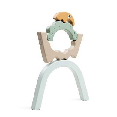 Giocattolo montessoriano Tunnel impilabile in legno per bambini 12m+