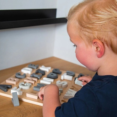 Puzzle alfabeto ad incastri in legno per bambini 18m+ - Tryco Baby