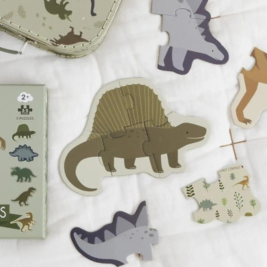 Set da cinque Mini Puzzle Jigsaw per bambini da 2 anni in su