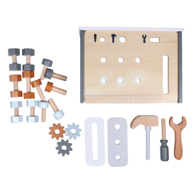 Tavolo da lavoro in legno per bambini con accessori - Tryco Baby