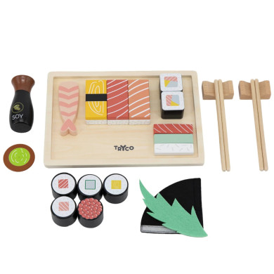 Set sushi per bambini con 23 pezzi in legno - Gioco imitativo Tryco